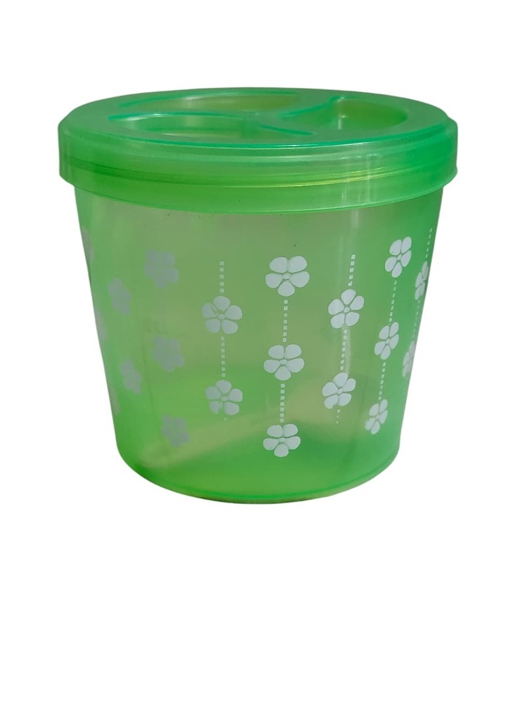 Green Printed Plastic Container