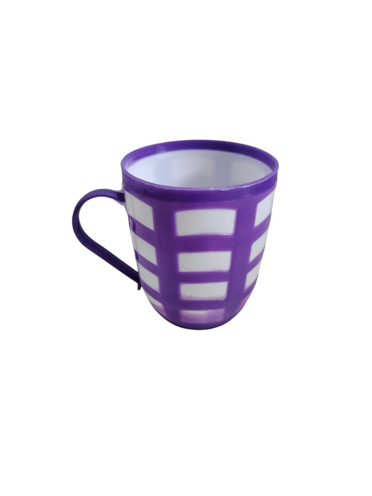 Purple And White Plastic Tea Mug