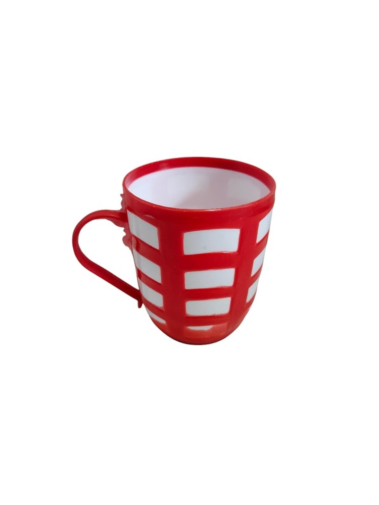 Red And White Plastic Tea Mug
