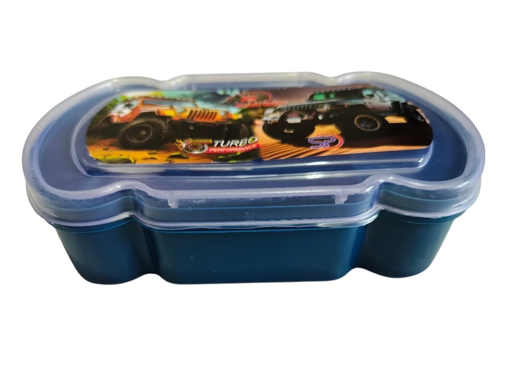 Rectangular Blue Plastic Lunch Box