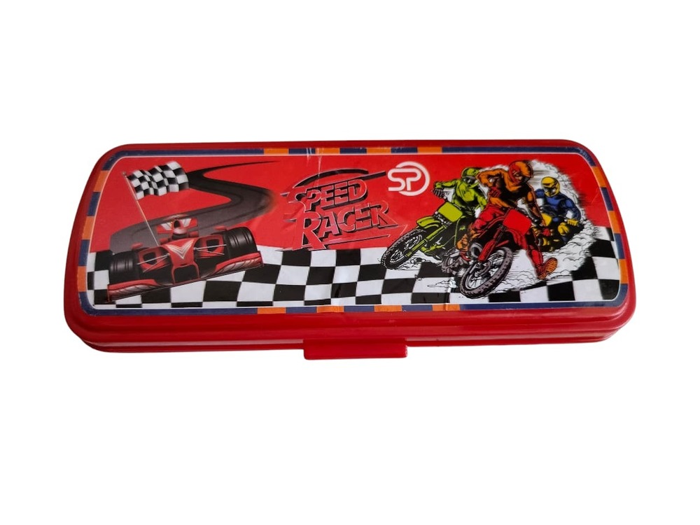 Red Plastic Pencil Box