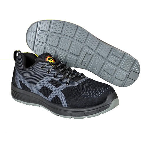 Sporty Look -Safety Shoe -Model Speed - Color: Black And Grey