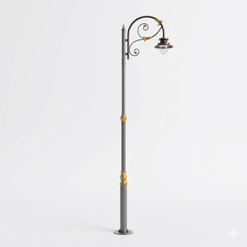 Single Arm Bracket Decorative Pole