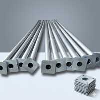 Swaged Tubular Pole - Color: Silver/galvanized