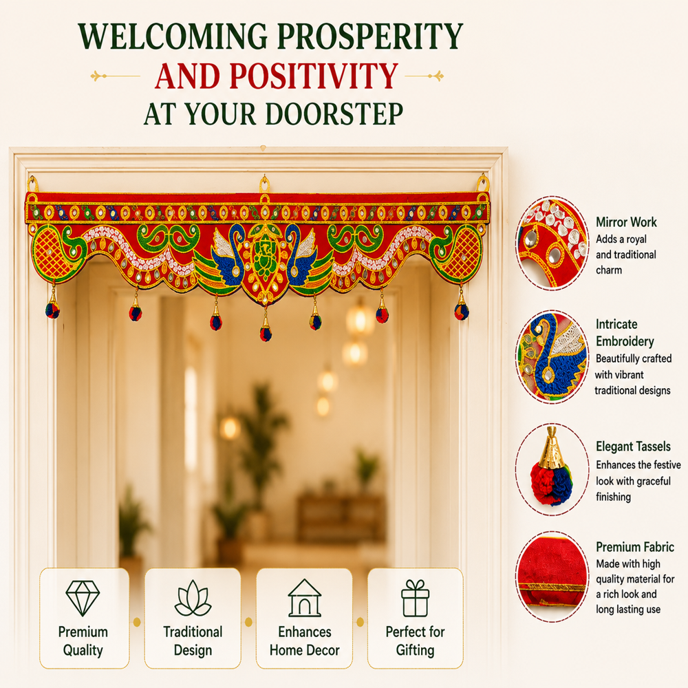 KRISHNA HANDLOOM Elegant Festival Decorative Bandarwal  Q 1