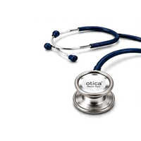 Zerascope Stainless Steel Cardiology Stethoscope - Stainless Steel, Standard Size, Blue & Silver | Dual-head Chest Piece, Double-lumen Tubing, Soft-sealing Ear Tips, Lightweight