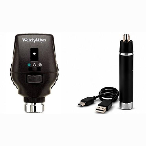 3.5 Led Coaxial Opthalmoscopes With Lithium Ion Rechargeable Set