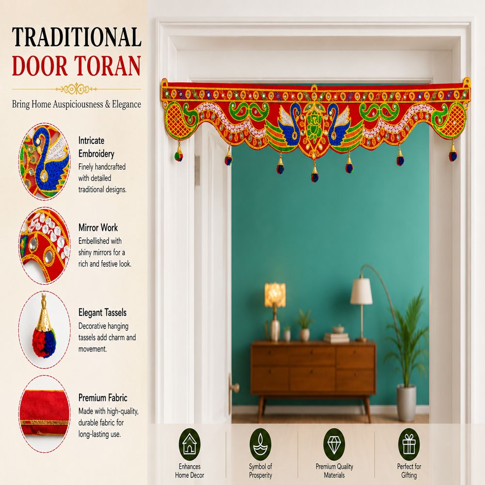KRISHNA HANDLOOM Premium Decorative Entrance Door Art  Q 8