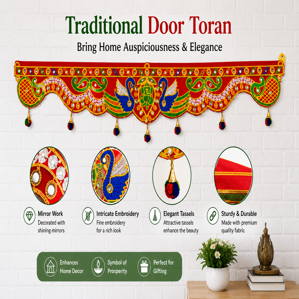 KRISHNA HANDLOOM Attractive Decorative Main Door Festival Art  Q 10