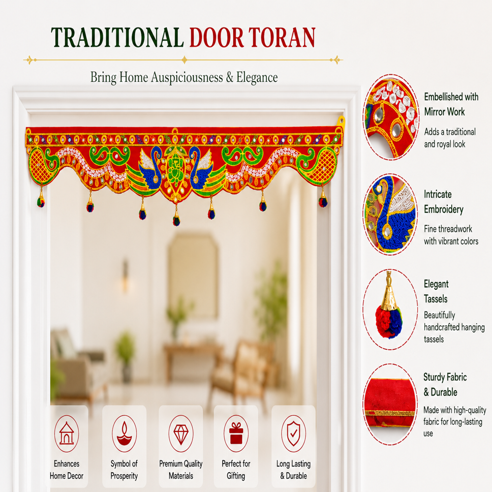 KRISHNA HANDLOOM Attractive Decorative Main Door Festival Art  Q 10