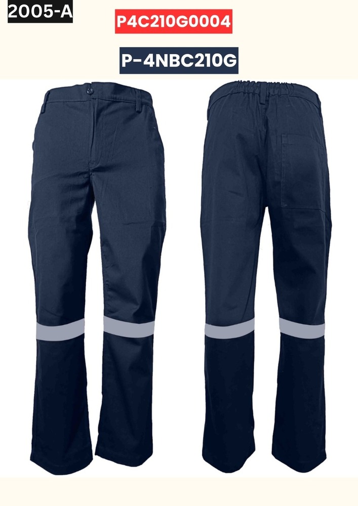 Single Band Navy Blue Reflective Work Pant