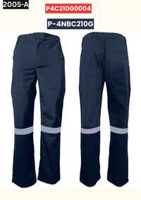 Single Band Navy Blue Reflective Work Pant - Age Group: Adults
