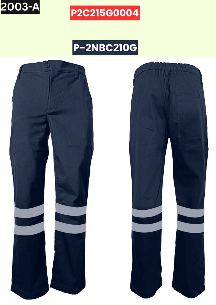 Double Band Navy Blue Reflective Work Pant
