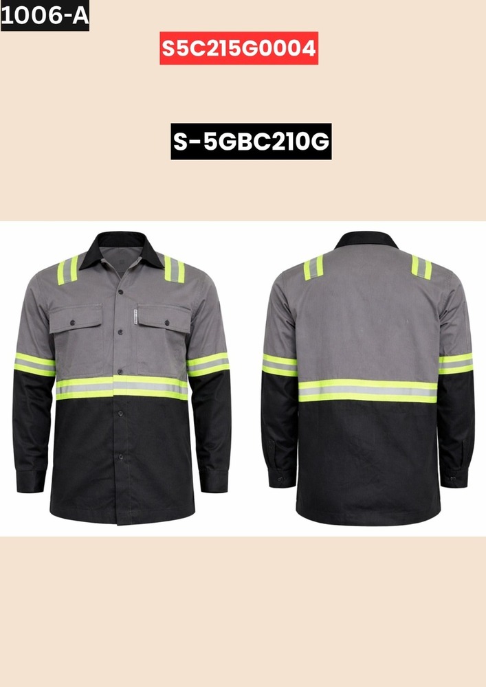 Grey Black High Visibility Safety Shirt