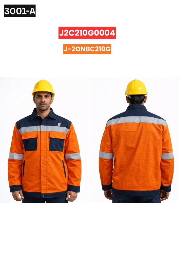 Orange Navy Safety Work Jacket