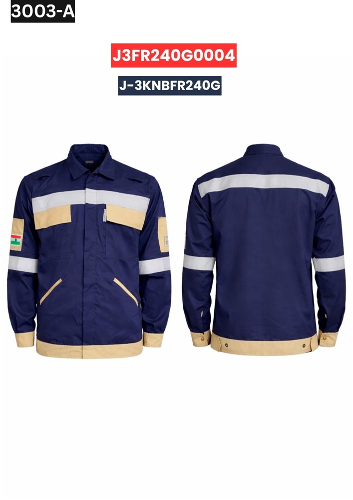 Navy Beige FR Safety Work Jacket