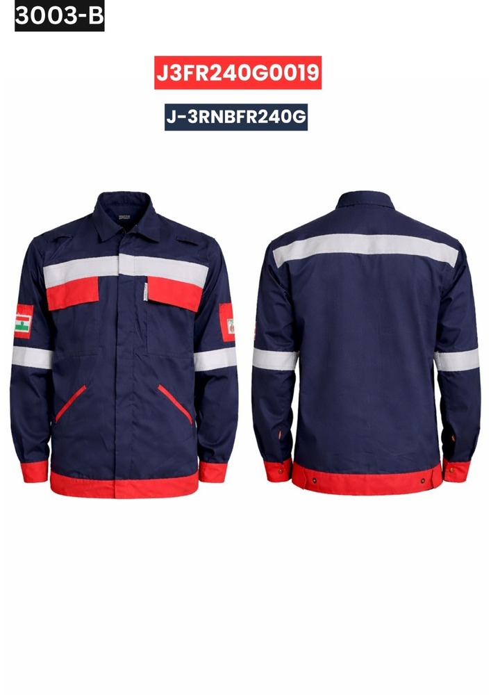 Navy Red FR Safety Work Jacket