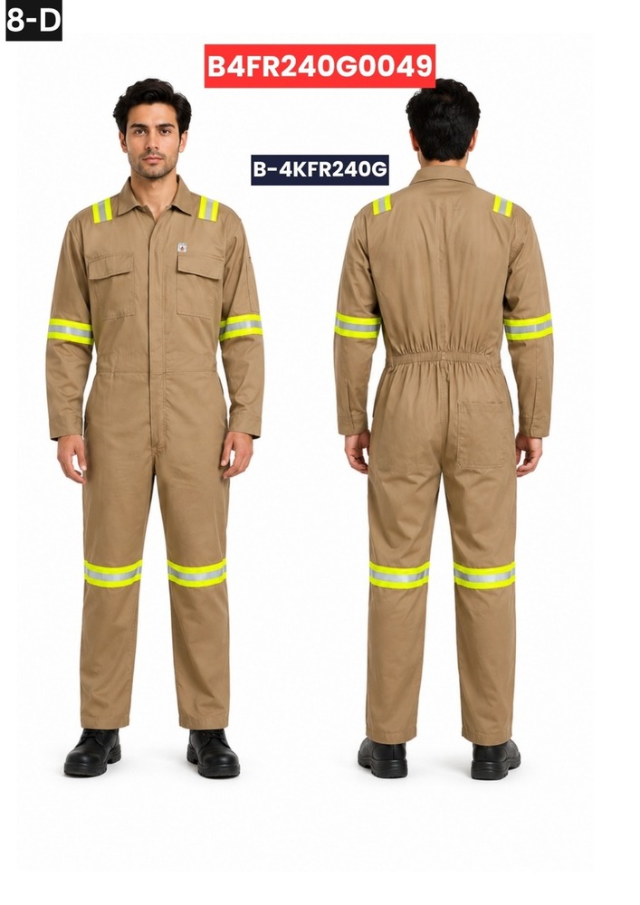 Khaki FR Hi-Vis Coverall