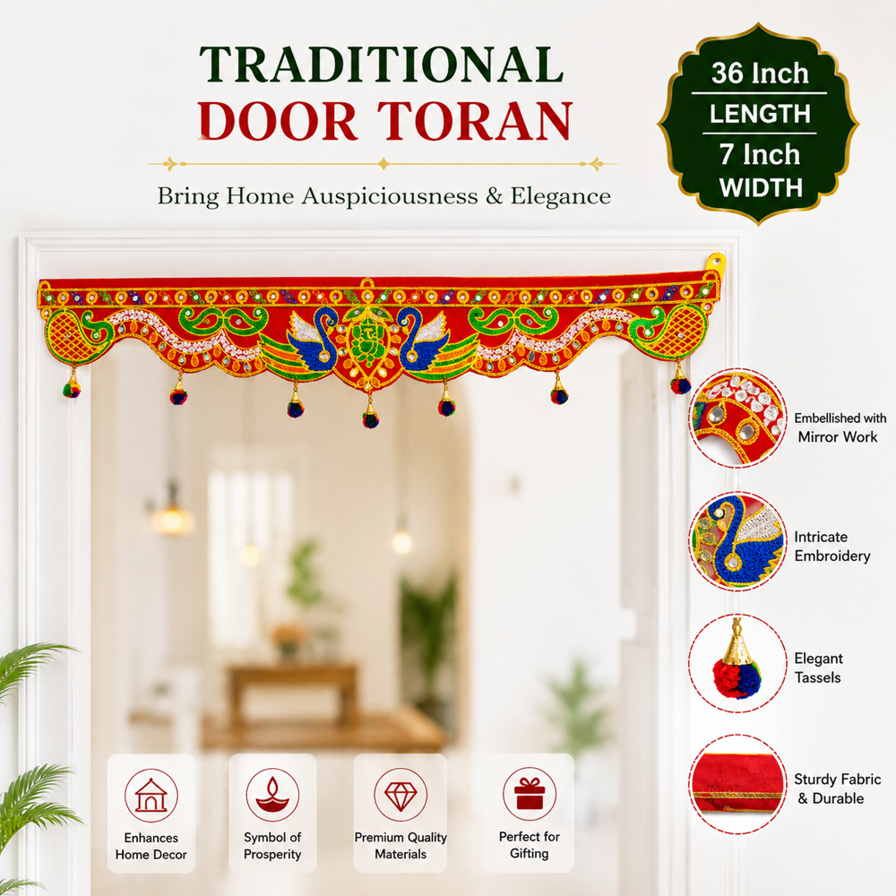 KRISHNA HANDLOOM Elegant Decorative Festival Door Hanging  Q 13