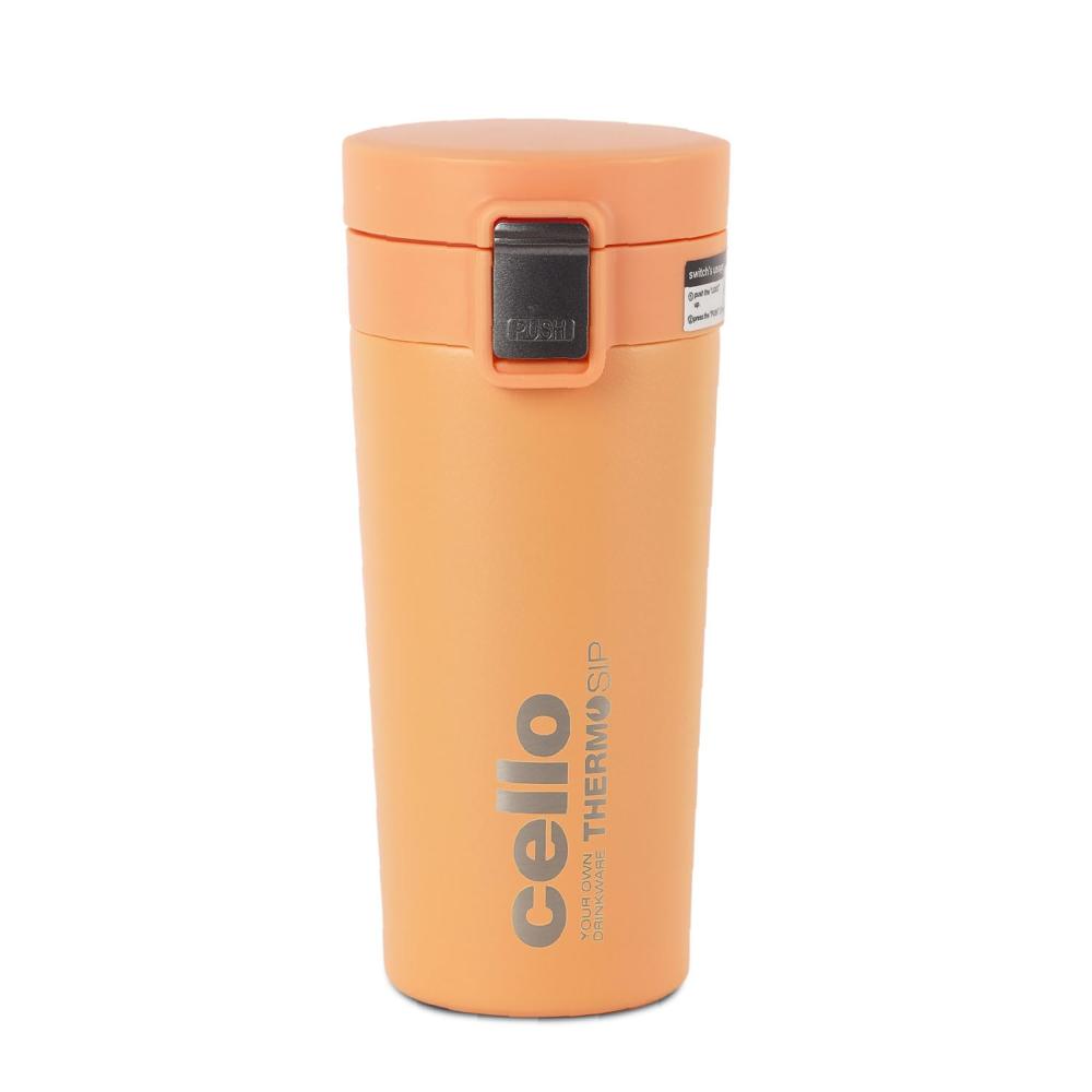 Cello Vacuum Insulated Flask | Hot & Cold | Leakproof | 450ml, Orange
