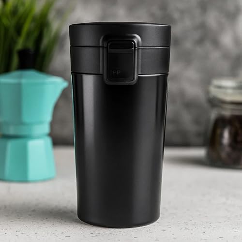Cello Vacuum Insulated Hydra Coffeemate Stainless Steel Travel Mug - Spill Proof - hot and Cold 300ml