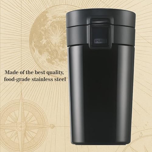 Cello Vacuum Insulated Hydra Coffeemate Stainless Steel Travel Mug - Spill Proof - hot and Cold 300ml