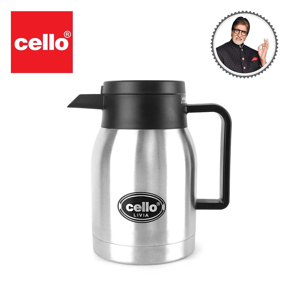 Cello Livia Stainless Steel Carafe, 350ml, Silver