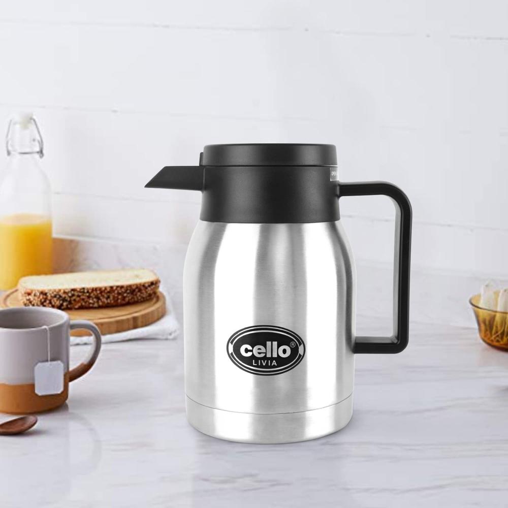 Cello Livia Stainless Steel Carafe, 350ml, Silver