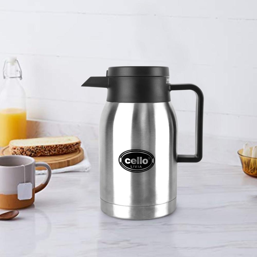 Cello Livia Stainless Steel Carafe, 500ml, Silver