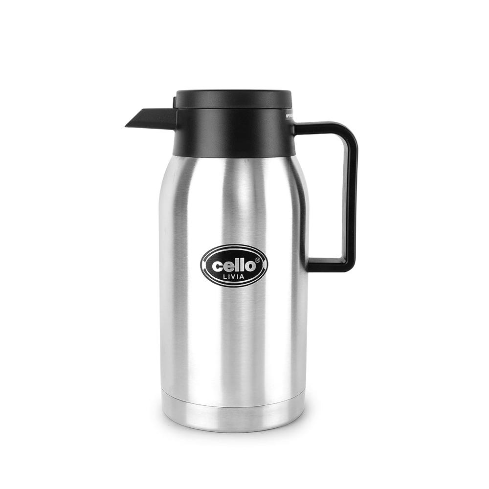 Cello Livia Stainless Steel Carafe, 750ml, Silver