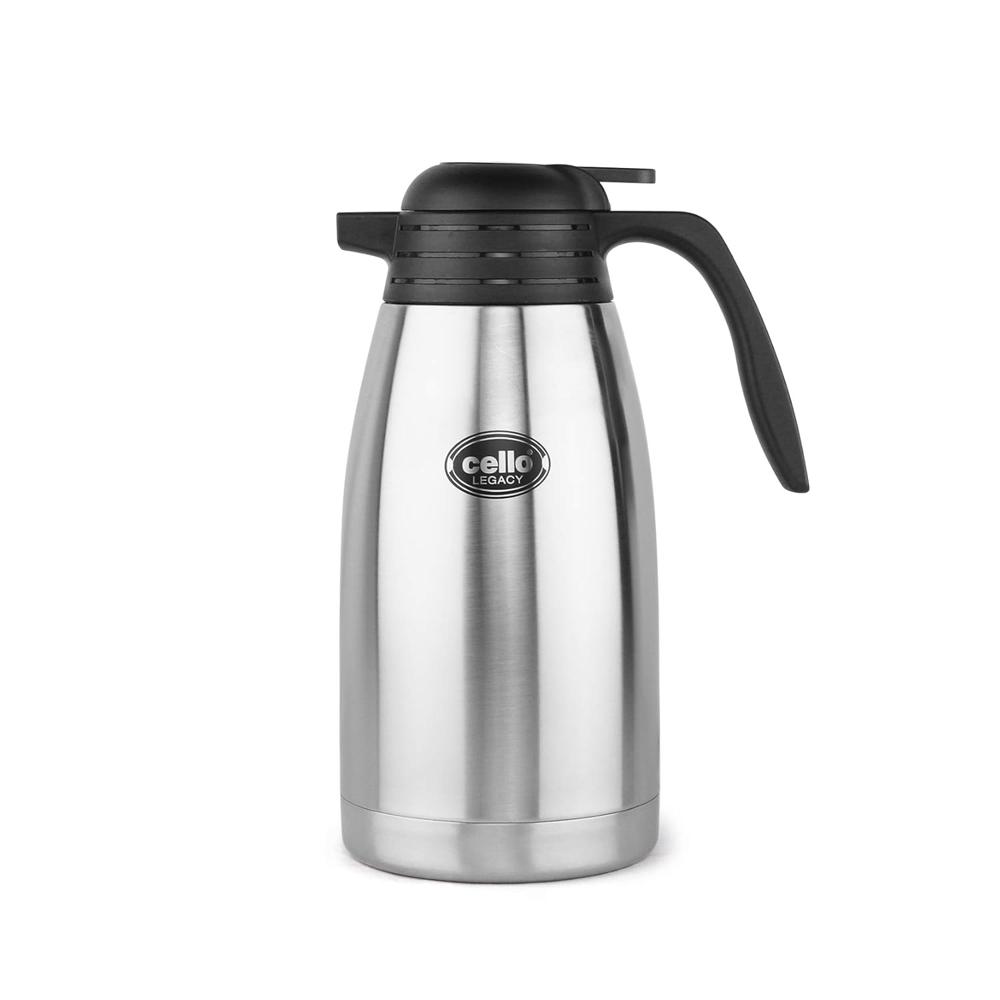 Cello Legacy Stainless Steel Carafe, Double Walled, 1500 ml, Silver