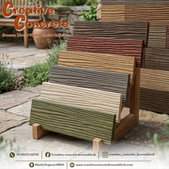 wooden concrete wall cladding brick