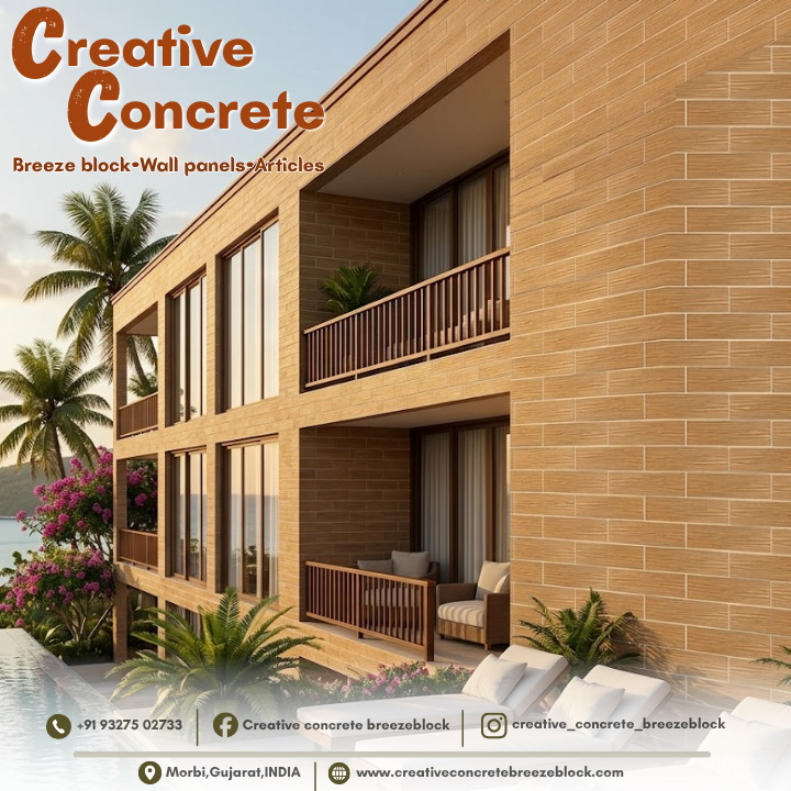 wooden concrete wall cladding brick
