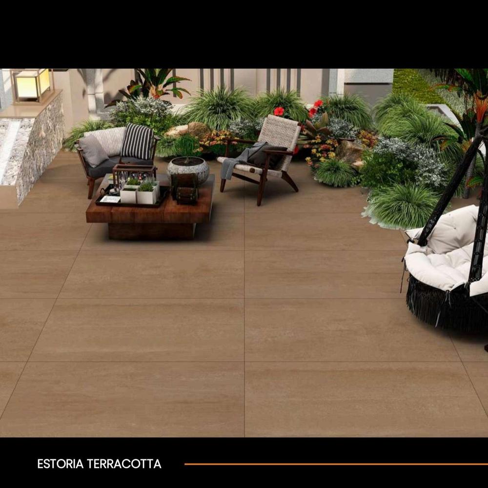 600X1200 Glazed Vitrified Tiles - Color: Brown