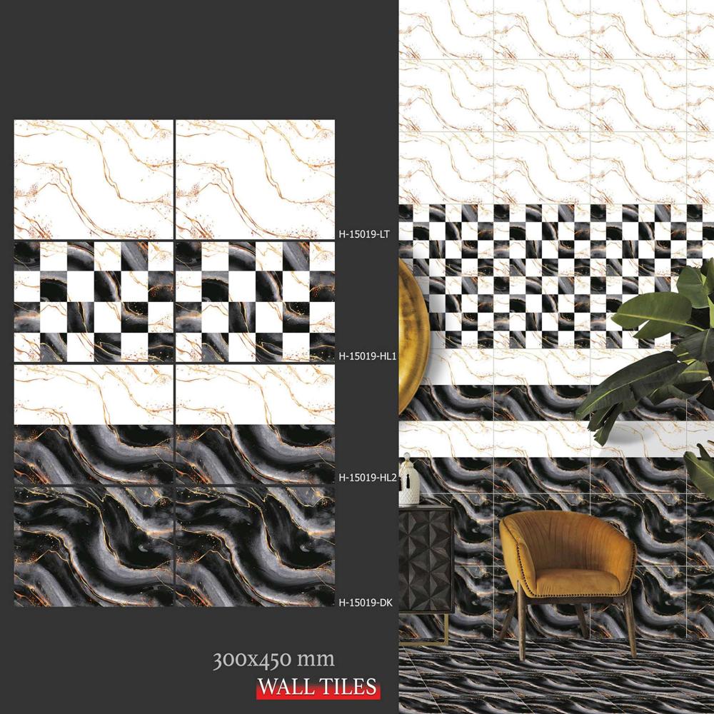 Fancy Digital Wall Tiles - Color: Black