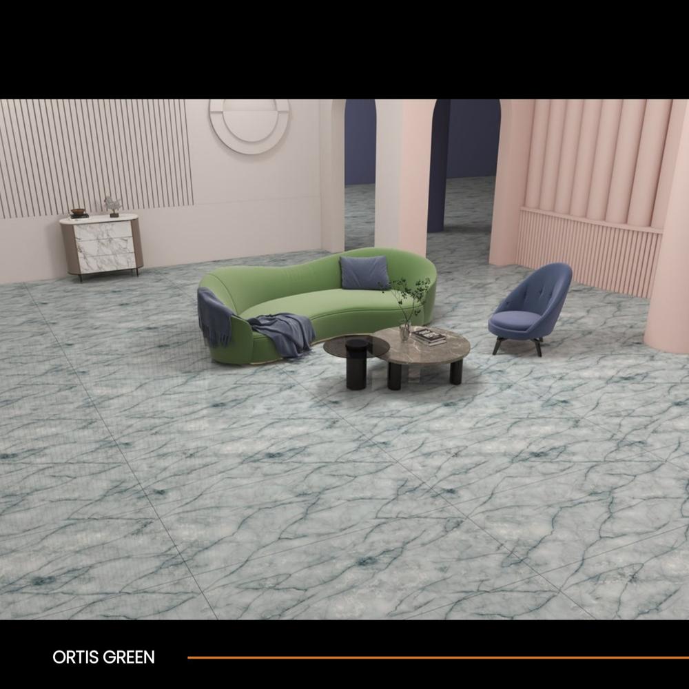 600X1200 Polished Vitrified Tiles - Color: White