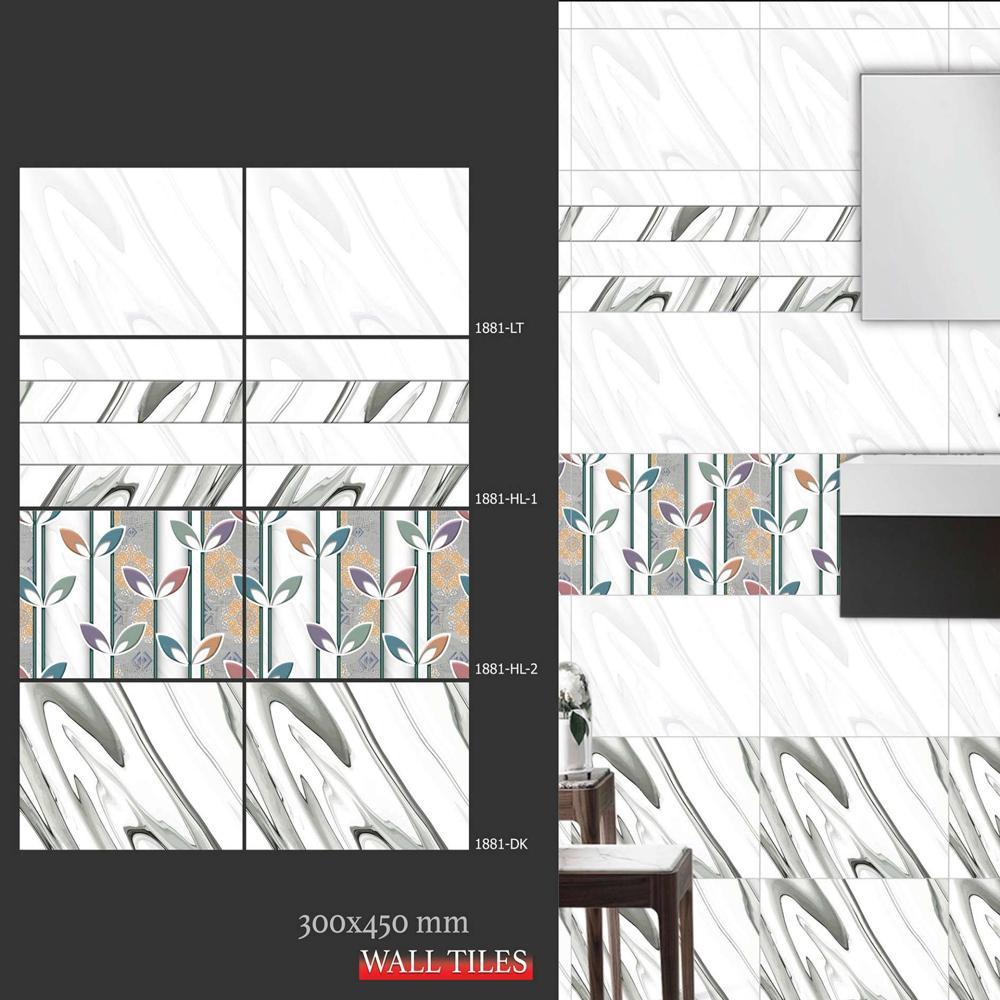 Bathroom Ceramic Wall Tiles - Color: White