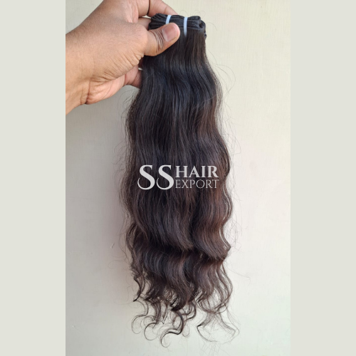 Weaves Hair Extensions Weft Human Hair Bundle 26Inch 100Ggram, Natural Black Color
