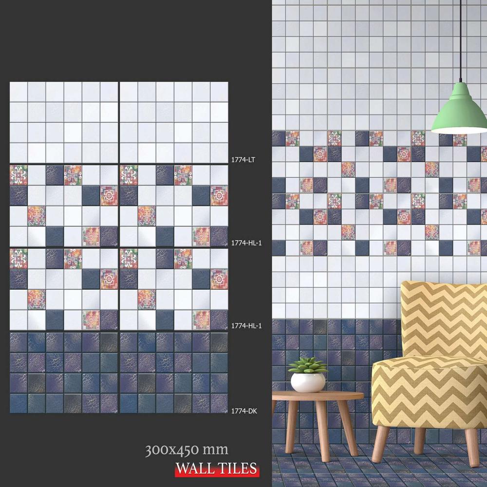 Bathroom Digital Wall Tiles - Color: Blue