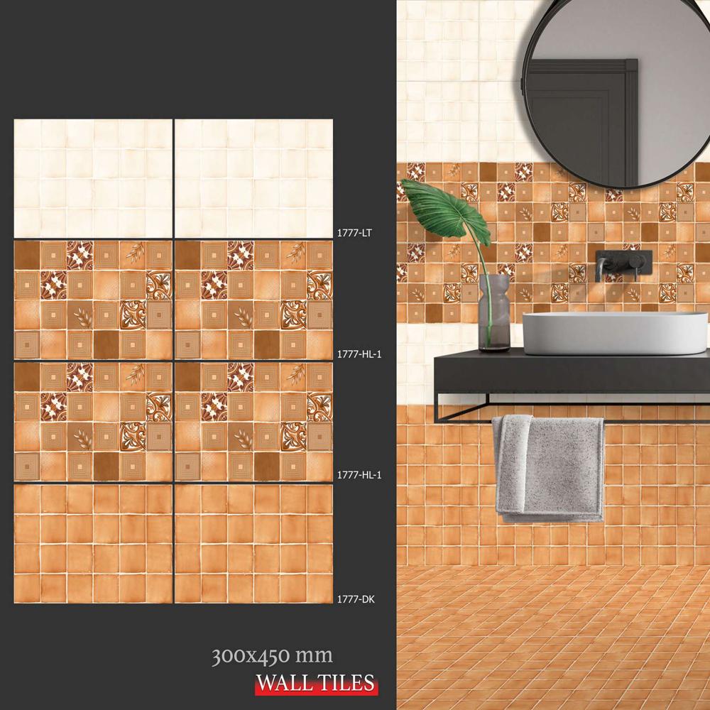 Bathroom Digital Wall Tiles - Color: Blue