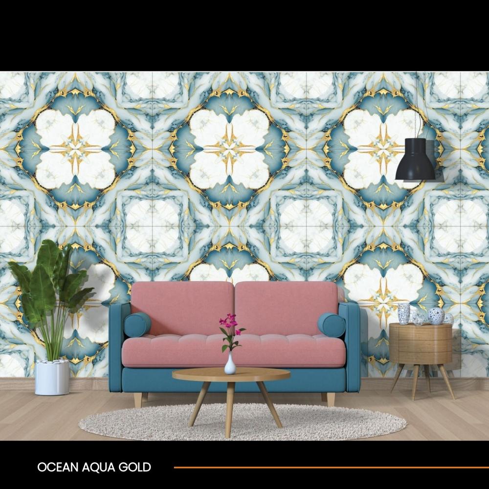 Bookmatch Tiles - Color: Blue