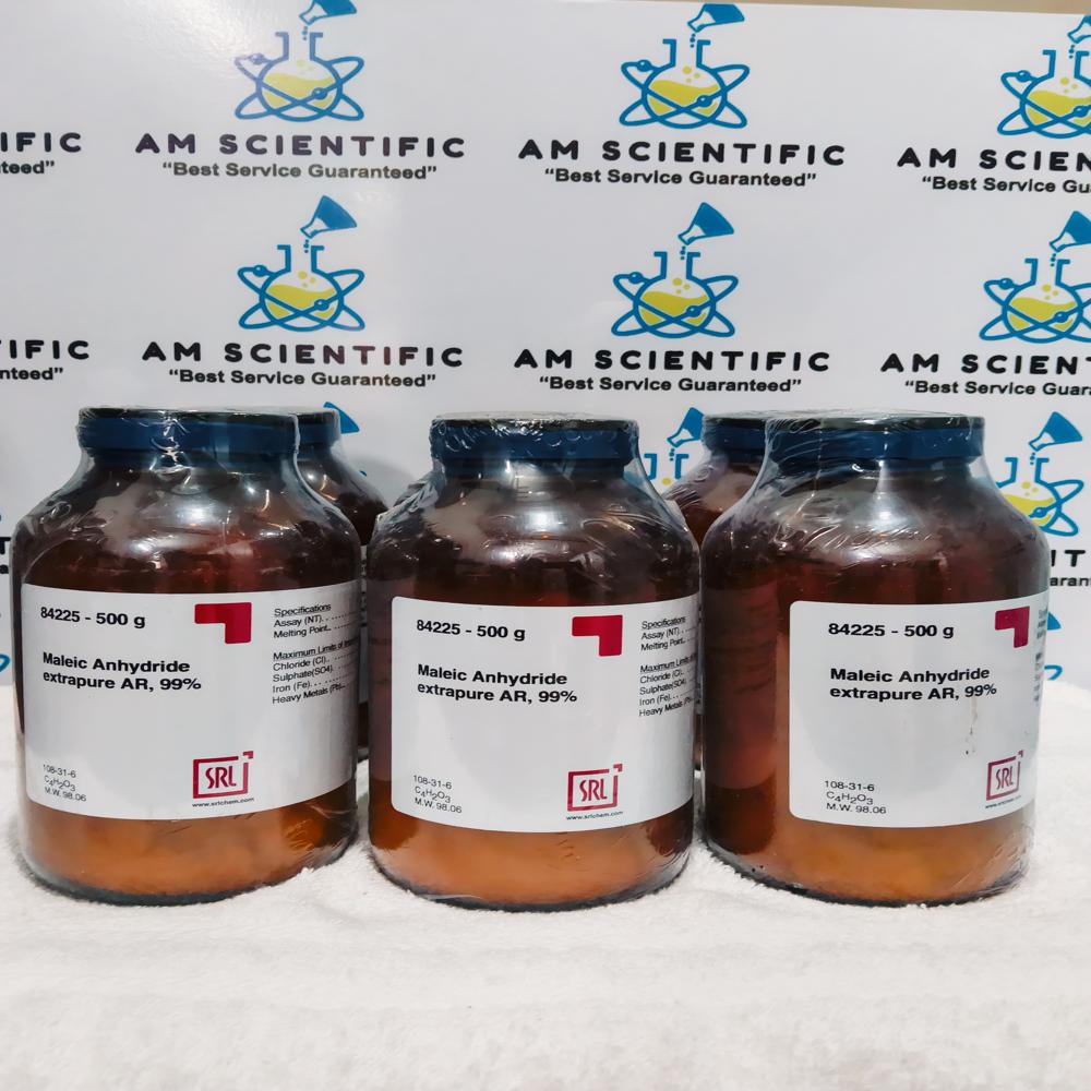 Maleic Anhydride Extrapure Ar 99% 500G Srl - Application: Laboratory/Pharmaceutical Or R&D