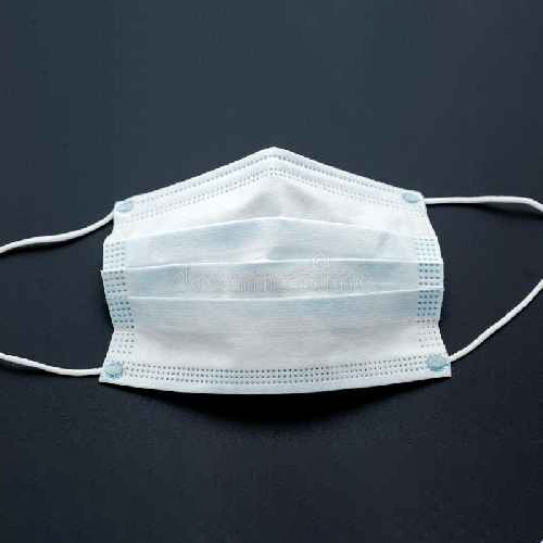 Disposable Face Mask - Cotton Material, Light Blue Color | Easy To Use, Suitable For All Ages, Ideal For Hospitals And Clinics