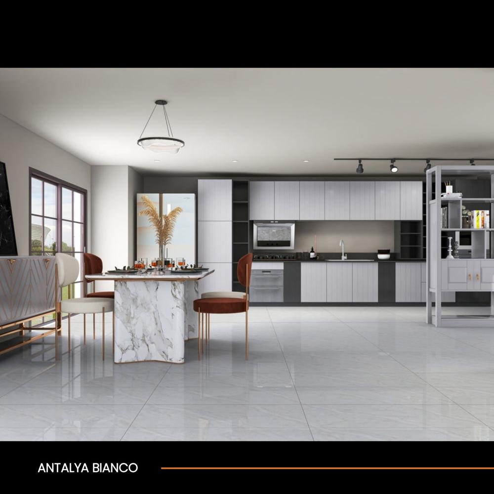Ceramic Vitrified Floor Tiles - Color: White