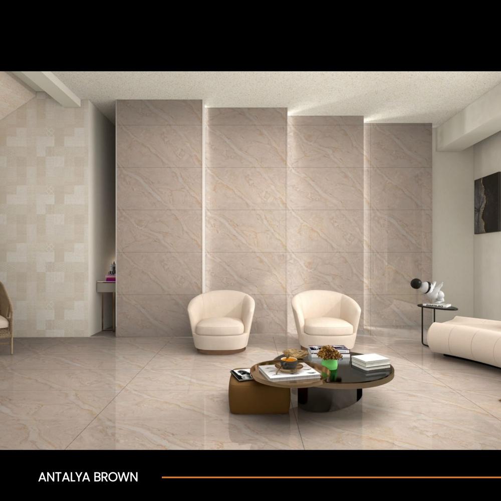 Ceramic Vitrified Floor Tiles - Color: White