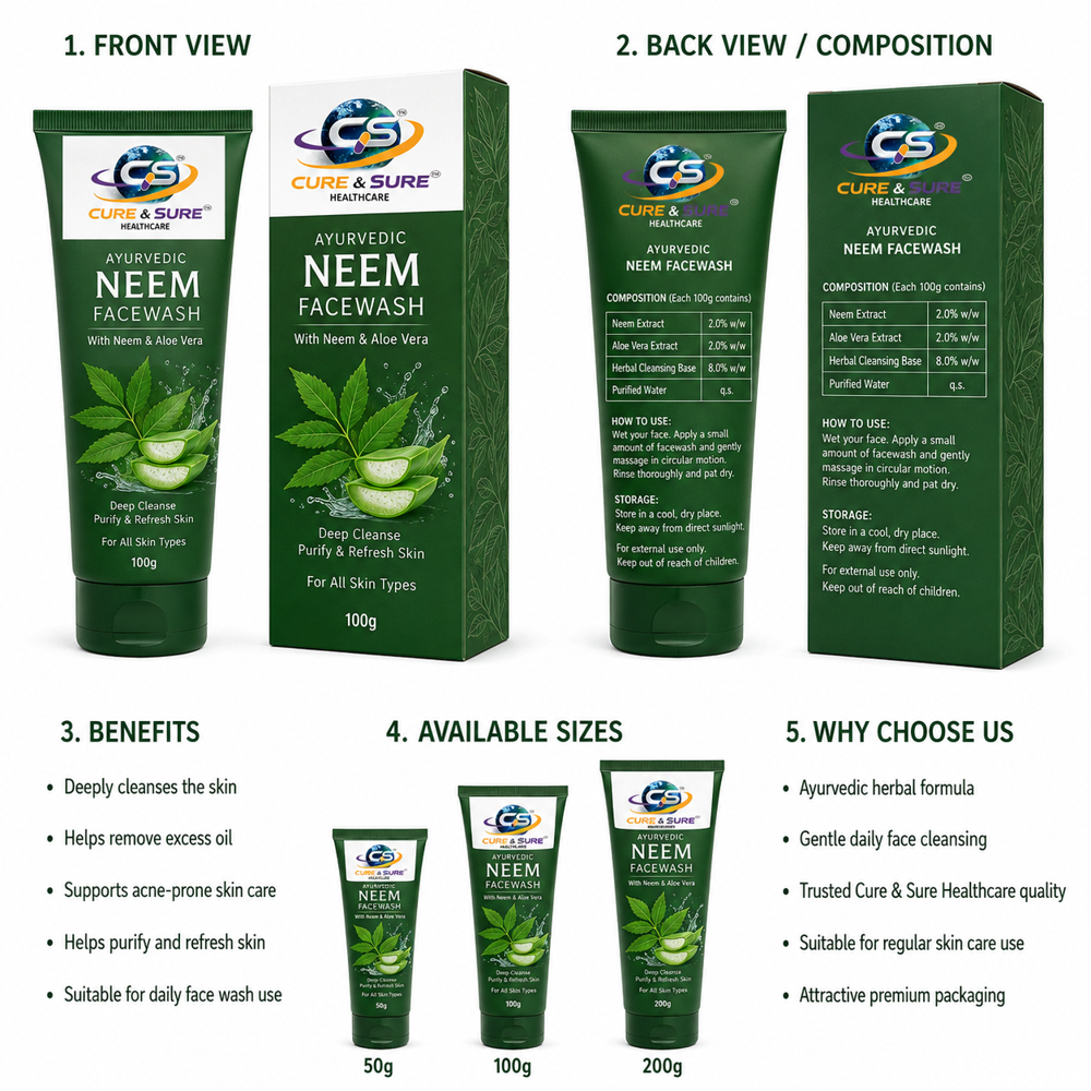 Ayurvedic Neem Face Wash Third Party Manufacturing