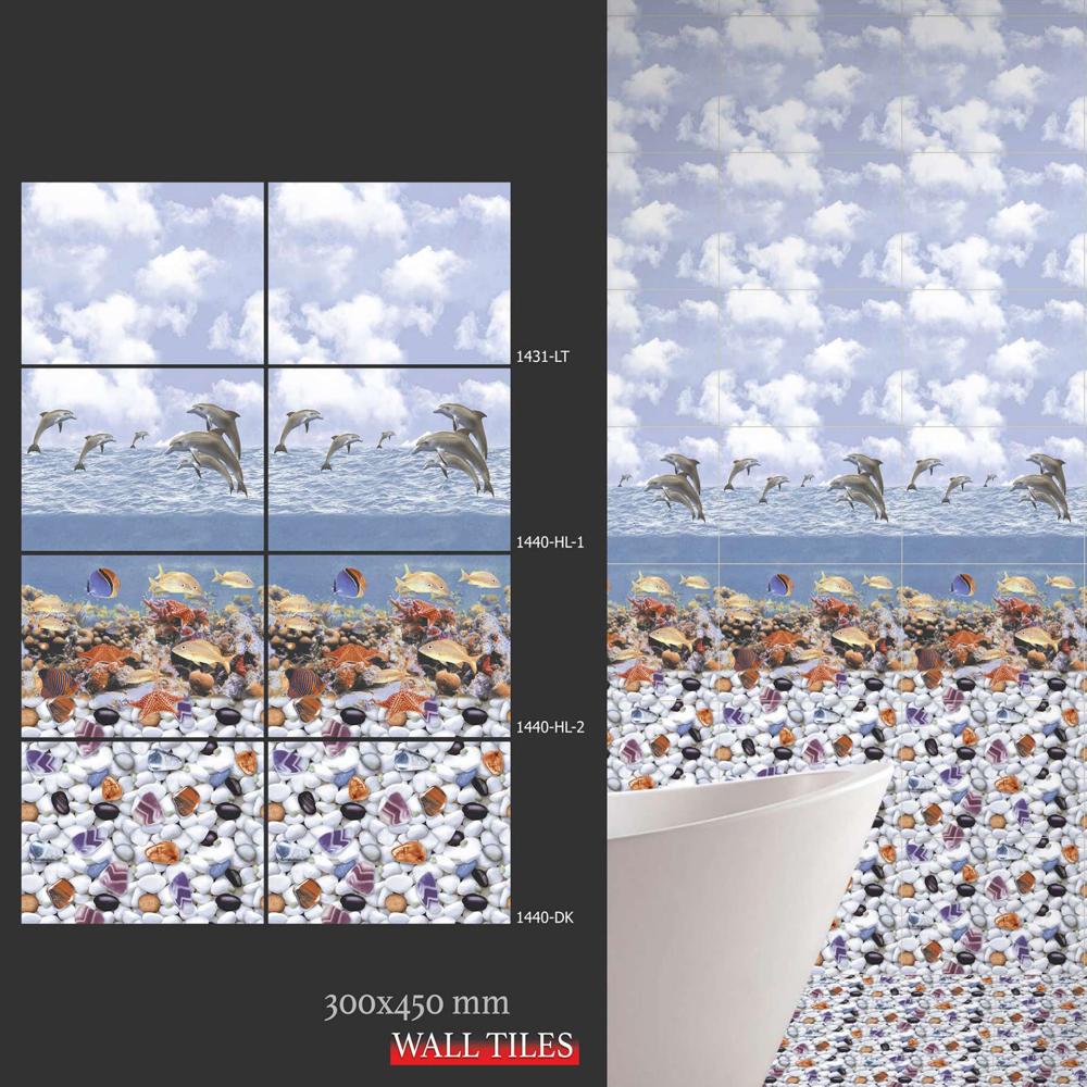 Fish Design Wall Tiles - Color: Blue