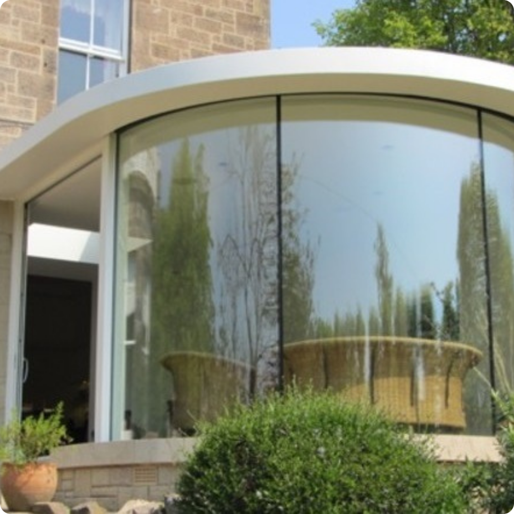 Bend Glass Partition
