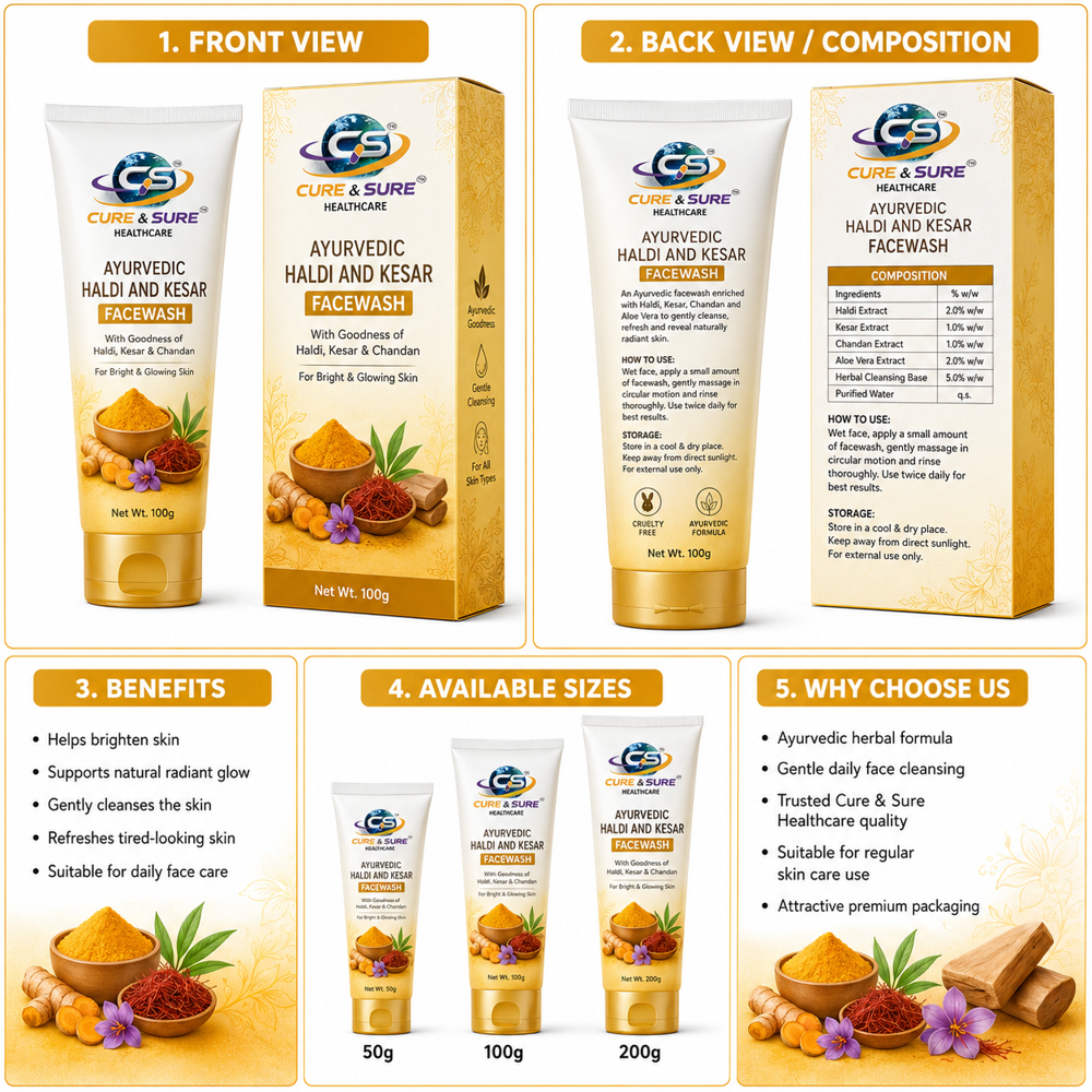 Ayurvedic Haldi & Kesar Face Wash Third Party Manufacturing