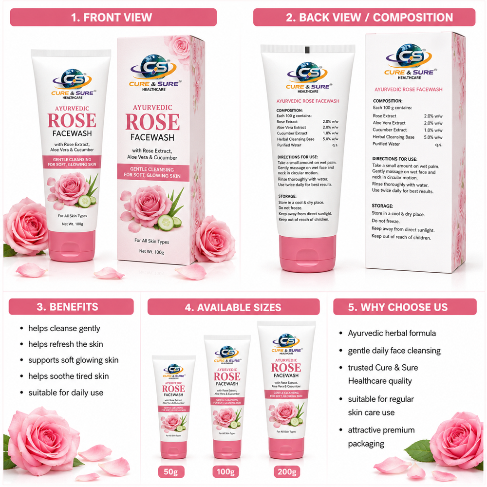 Ayurvedic Rose Face Wash Third Party Manufacturing